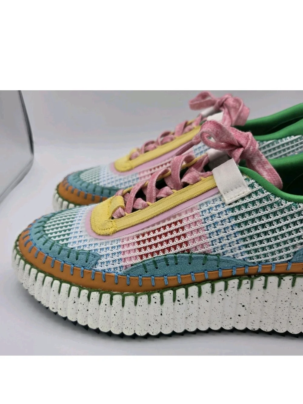 Django & Juliet Copen DJ Pastel Platform Sneakers Mesh Knit Womens 39 8 8.5